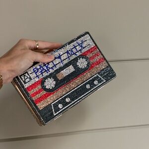 Amazon “Party Mix” Cassette Clutch - Black, Red, Gold